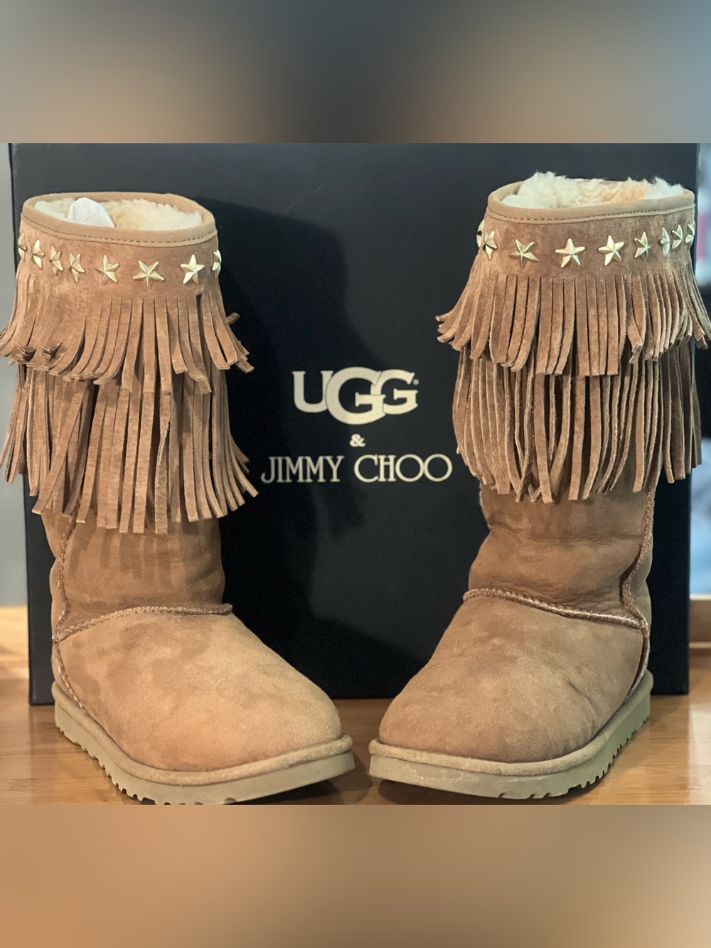 UGG & Jimmy Choo Sora Boots - Limited Edition 2010 - Chestnut w/Original Box